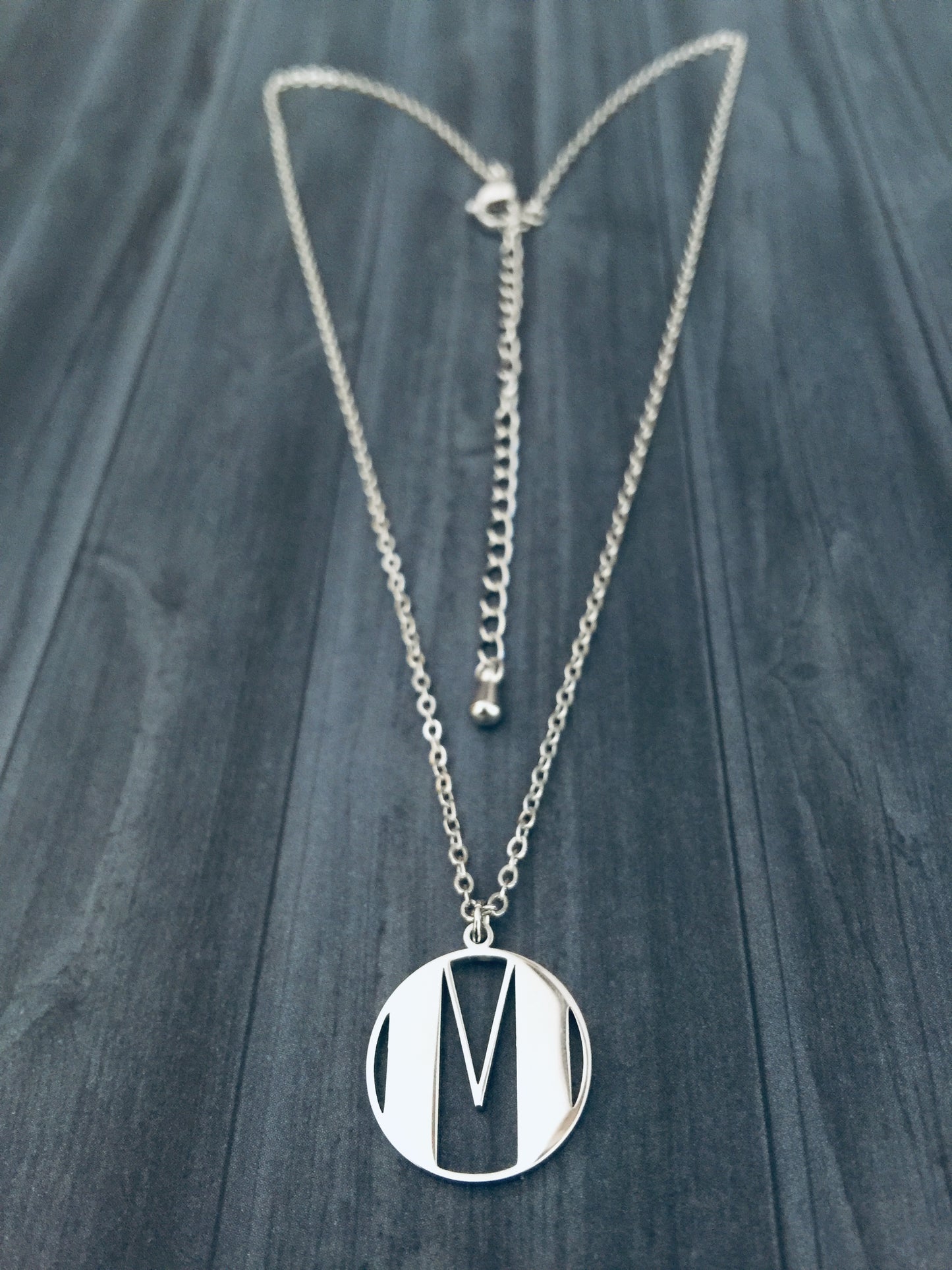 M Initial Necklace