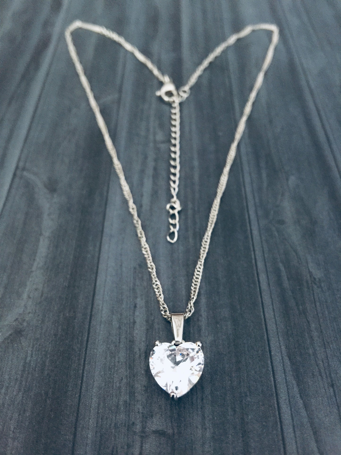 Princess CZ Heart Necklace