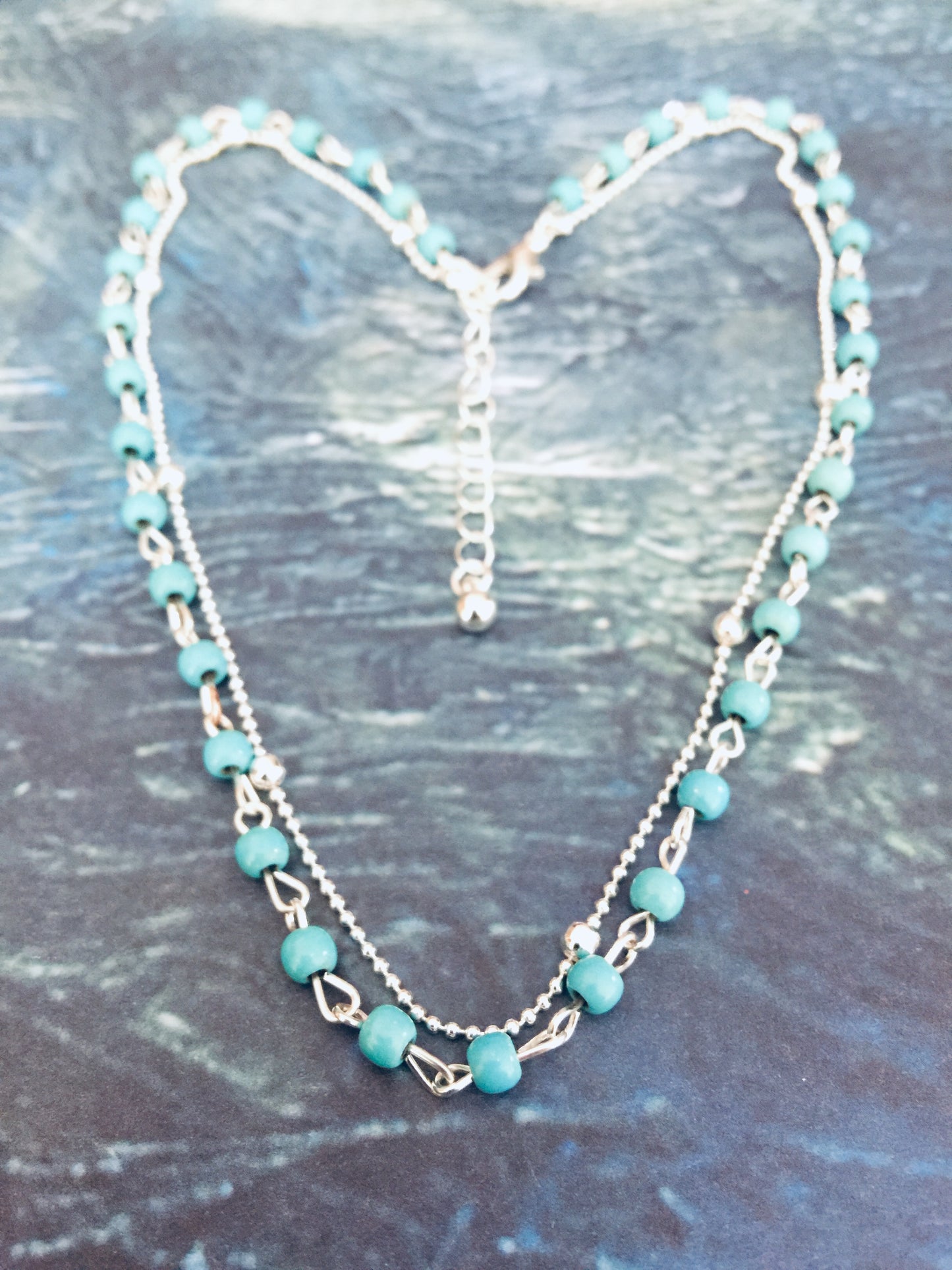 Layered Bead Choker Necklace