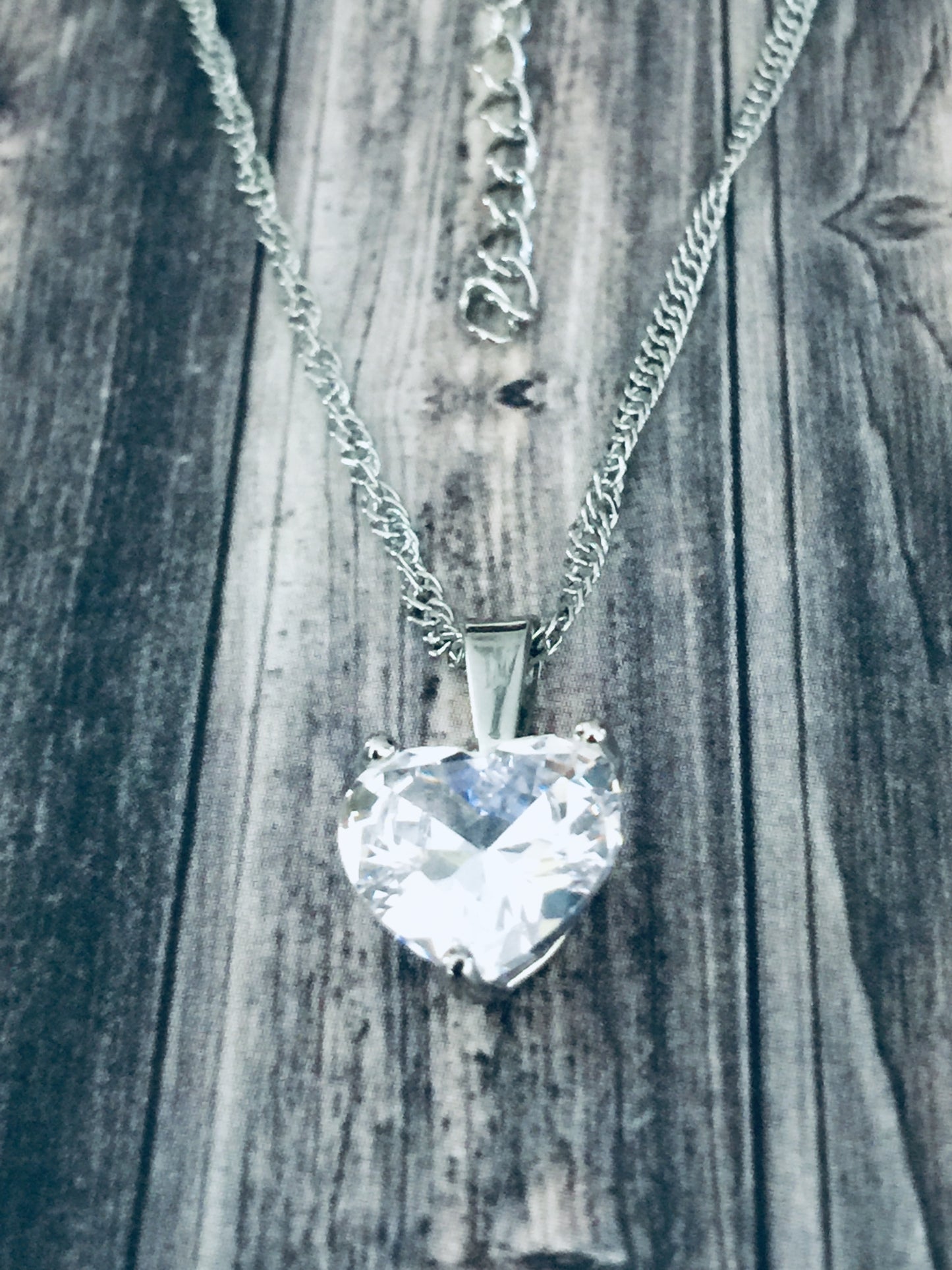 Princess CZ Heart Necklace