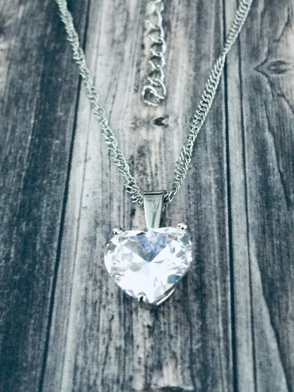 Princess CZ Heart Necklace